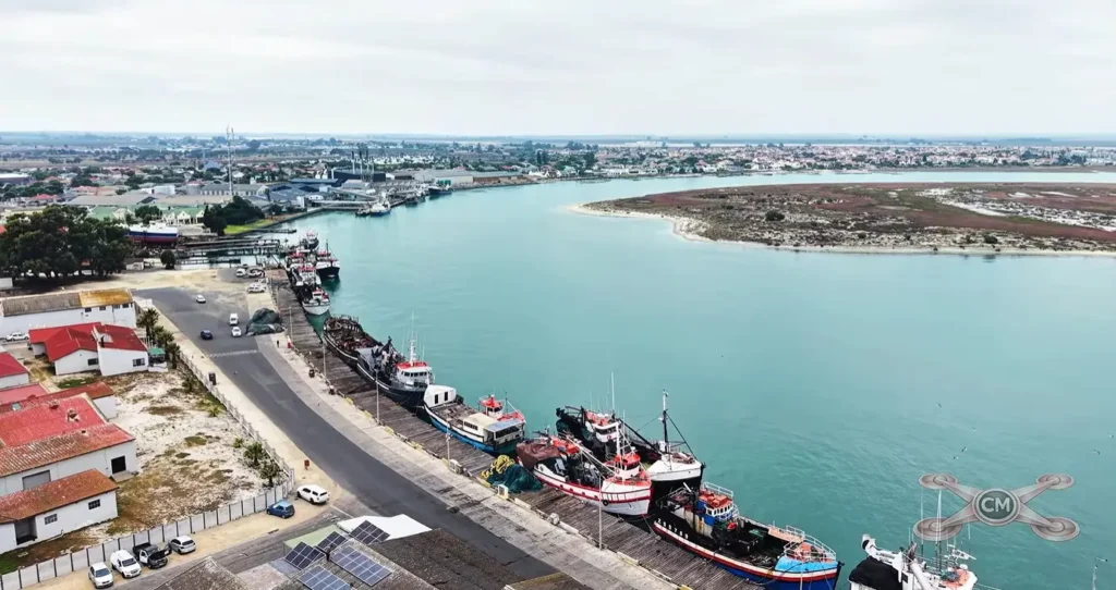 Colourful boats line the iconic Laaiplek Harbour, Velddrif, Western Cape, South Africa