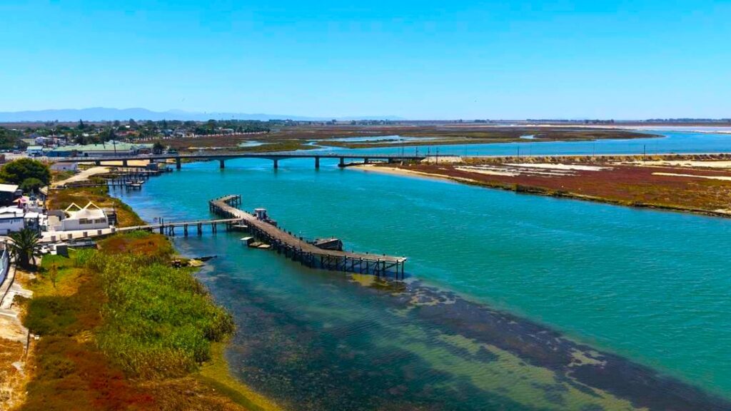 Velddrif Bridge at the entrance of Velddrif, South Africa